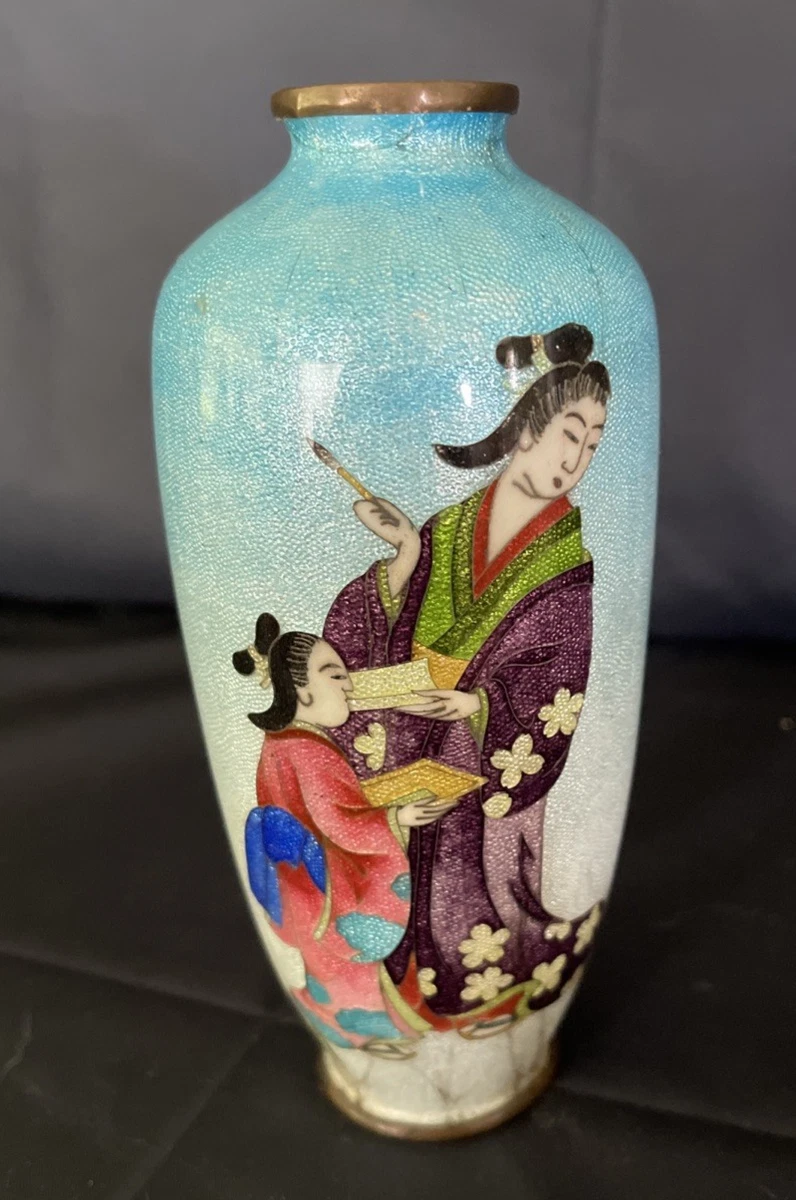 艺妓花瓶日本古董花瓶| eBay