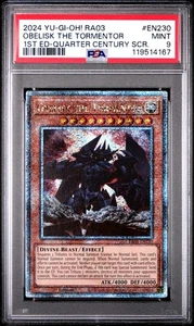 YU-GI-OH! RA03-QUARTER CENTURY BONANZA EN230 OBELISK 1STEDITION QCR PSA 9 - Picture 1 of 1
