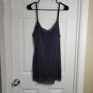 Lane Bryant Chemise abito stile slip abito da notte nero taglia 10/12 o 0X - Foto 1 di 12