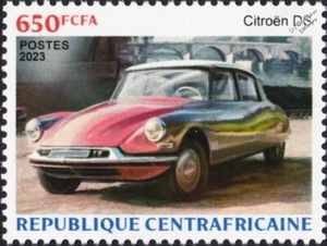 CITROEN DS / DS-19 French Classic Car Stamp (2023 Central African Republic) - Picture 1 of 1