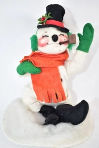 VINTAGE ANNALEE SNOWMAN WITH PIPE - 1978-1982-1988 - Picture 1 of 7