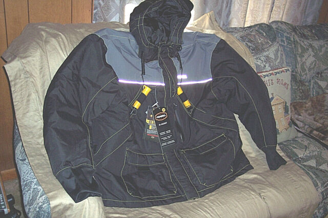 Frabill I-2 Jacket, Black/Heather Grey, L