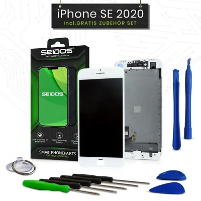 SEIDOS Display LCD für iPhone SE 2 2020 mit RETINA Glas Scheibe Komplett Weiß NEU