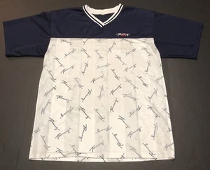 Rare Vintage Tommy Sport Hilfiger Spell Out Jersey Sz M Mesh All Over Print E31 - Picture 1 of 7
