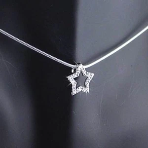 *TWINKLE-TWINKLE* LITTLE CZ STAR ANHÄNGER_mit KETTE__925 STERLINGSILBER - Bild 1 von 3