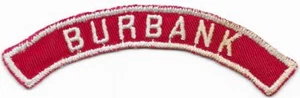 Burbank Red and White RWS Community Strip Vintage Boy Scouts BSA - Foto 1 di 1