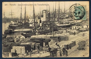 CARTE POSTALE ANCIENNE BOUCHES DU RHONE 13 MARSEILLE QUAI D EMBARQUEMENT 13.16 - Picture 1 of 2