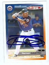 Ramon Castro autographed Baseball Card (New York Mets) 2005 Topps Total #141