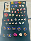 Vintage Novelty Buttons Floral/Garden Lot of 51 - Glass, Plastic, Metal
