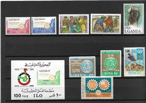 LOTE DE 9 VALORES +1 HOJA BLOQUE TEMA I L O DISTINTOS PAÍSES. MNH. - Imagen 1 de 1