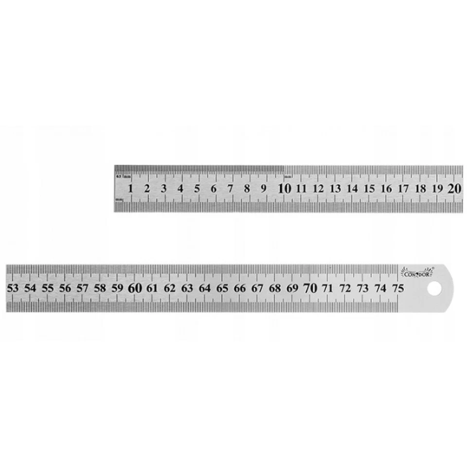 Stahlmaßstab Metalllineal Metallmaßstab Stahllineal Lineal von 150mm bis 1000mm - Bild 1 von 4