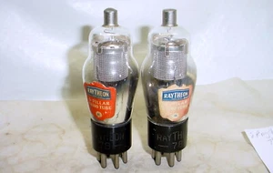 2 tubi radio Raytheon tipo 78 testati NOS basi incise - Foto 1 di 4