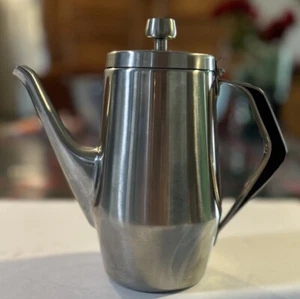Servizio caffè Mid Century Continental acciaio inox anni '60 Giappone teiera - Foto 1 di 5