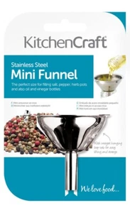 Kitchen Craft Stainless Steel 5.5cm Mini Funnel Ideal for Liquids - Picture 1 of 3