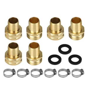 New 3 in 1 Kit 3/4" Garden Water Hose Repair Connector Mender End Male Female - Picture 1 of 8