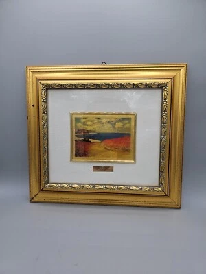 Impresión Claude Monet Route Pour Tourville 23 Kt Hoja de Oro Arte Enmarcado Foto 1 de 4