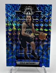 2022-23 Panini Mosaic Cole Anthony Reactive Blue Color Match #8 Orlando Magic