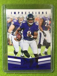 LAMAR JACKSON CARD JERSEY #8 BALTIMORE RAVENS #/299 INSERT 2019 Panini Prestige - Picture 1 of 12
