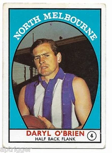 1968 A Scanlens (4) Daryl O'BRIEN North Melbourne :: - Bild 1 von 1