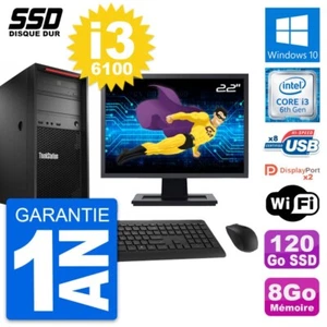 PC tour LENOVO P320 MT Bildschirm 22 " Intel i3-6100 RAM 8Go SSD 120Go Windows - Bild 1 von 8