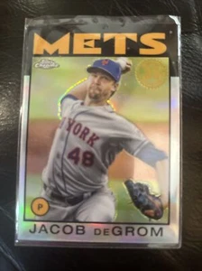 2021 Topps Chrome 1986 Anniversary Refractor Jacob deGrom #86BC-23 - Mets - Picture 1 of 2
