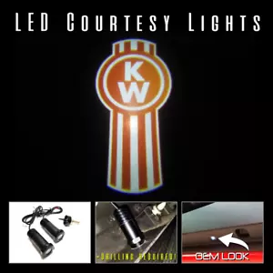 2 Door Retrofit LED Puddle Light Kit Ghost Shadow for Kenworth KW Semi Camion - Foto 1 di 6