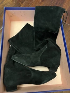 Stuart Weitzman Genna Black Suede Over the Knee Boot Shoes size 7 new - Picture 1 of 14