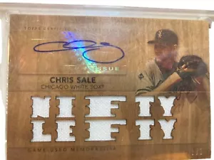 2015 Topps Triple Threads Chris Sale White Sox Braves Auto Relic Wood 1/1 - Picture 1 of 3