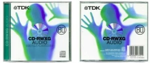 TDK CD-RW80 / CD-RWXG80EN Audio Music 80 Min CD RW REGRABABLE Disco en Blanco - NUEVO - Imagen 1 de 8