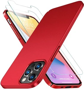 Custodia iPhone 12 Pro Max con 2 Protezioni Schermo, Ultra Sottile Sottile [Anti-Fingerpri - Foto 1 di 6