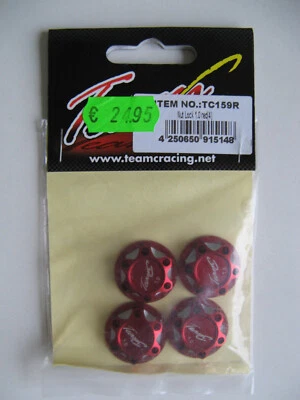 Team C Racing: 17mm Nuts (4-Piece), Red #TC159R - Bild 1 von 2