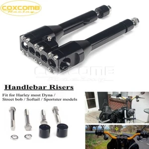 1 1/2" Bar Clamp Handlebar Riser Kit for Harley Touring Road King Glide Softail - Picture 1 of 9