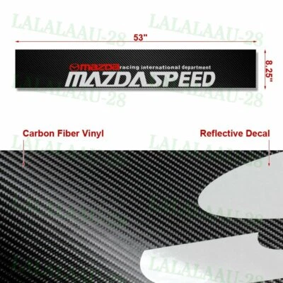 Calcomanía adhesiva de vinilo de fibra de carbono para parabrisas para MAZDASPEED Mazda 3 6 RX7 Foto 1 de 4