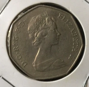 1973 British 50 Pence coin - Picture 1 of 2