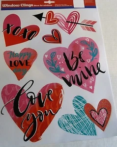VALENTINSTAG Fensterklammer BE MINE/LOVE YOU/HAPPY LOVE DAY/XOXO - Bild 1 von 1