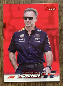 Lámina Roja Christian Horner #72 Red Bull - 2024 Topps Paddock Pass Fórmula 1 F1 Casi Nuevo - Imagen 1 de 2