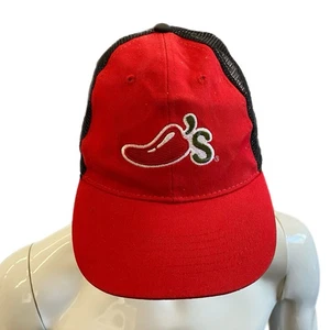 Chilli’s Restaurant Meshback Hat Cap Red & Black Embroidered Logo Hook & Loop - Picture 1 of 8