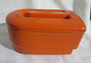 Plato refrigerador naranja vintage Mid Century Westinghouse Hall China Co con tapa - Imagen 1 de 10