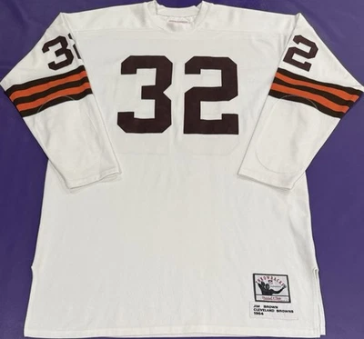 Camiseta autêntica Mitchell & Ness 1964 Cleveland Brown Jim Brown #32 54 Coréia Run - Imagem 1 de 4