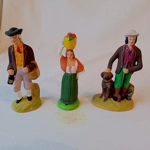 3 ANCIENS SANTONS RICARD CHASSEUR LANTERNE H.11CM - Imagen 1 de 3