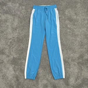 Lululemon Size 4 Pants Work It Out Track Kayak Blue Aquamarine White - Picture 1 of 3