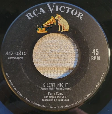 Perry Como "Silent Night / O Come All Ye Faithful" VG Foto 1 de 3