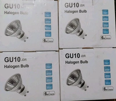 4 Packs Of 6 Lot - GU10 JDR 120V 35W Dimmable Light Bulb Warm White ( 24 Bulbs ) - Image 1 of 4