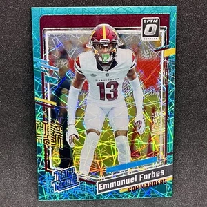 2023 Panini Donruss Optic Emmanuel Forbes (RC) Rated Rookie Teal Velocity SP - Picture 1 of 2