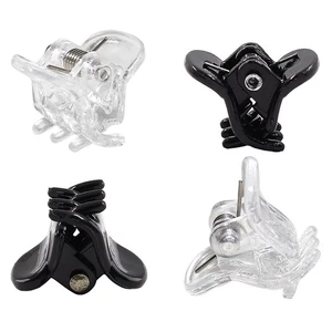 BokWin 24 Stück Mini Krallen Haarspangen, 10 mm/0,39 Zoll hellschwarz &amp; transparent  - Bild 1 von 7