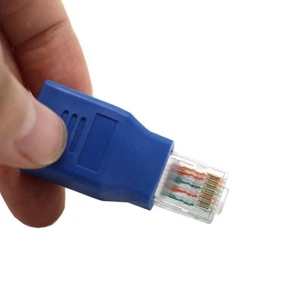 RJ45 Stecker auf Buchse, Adapter für Netzwerkkabel, 2 Computer - Afbeelding 1 van 6