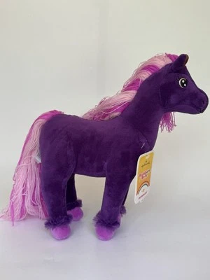 Rainbow Brite Stormy's Horse SKYSANCER Plush Purple Pink Stuffed Animal Posable - Image 1 of 4
