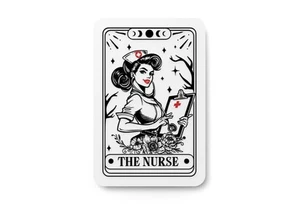 Tarot Cards & Nurse Charts | Funny Sign for Home or Office - Picture 1 of 4