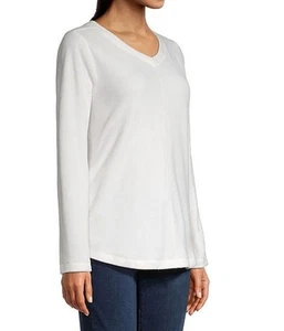 Sudadera polar resistente a Phil con cuello en V St. John's Bay para mujer, oso polar, XS - Imagen 1 de 12