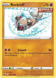 Pokemon Rockruff SWSH06: Chilling Reign 086/198 LP - Picture 1 of 1
